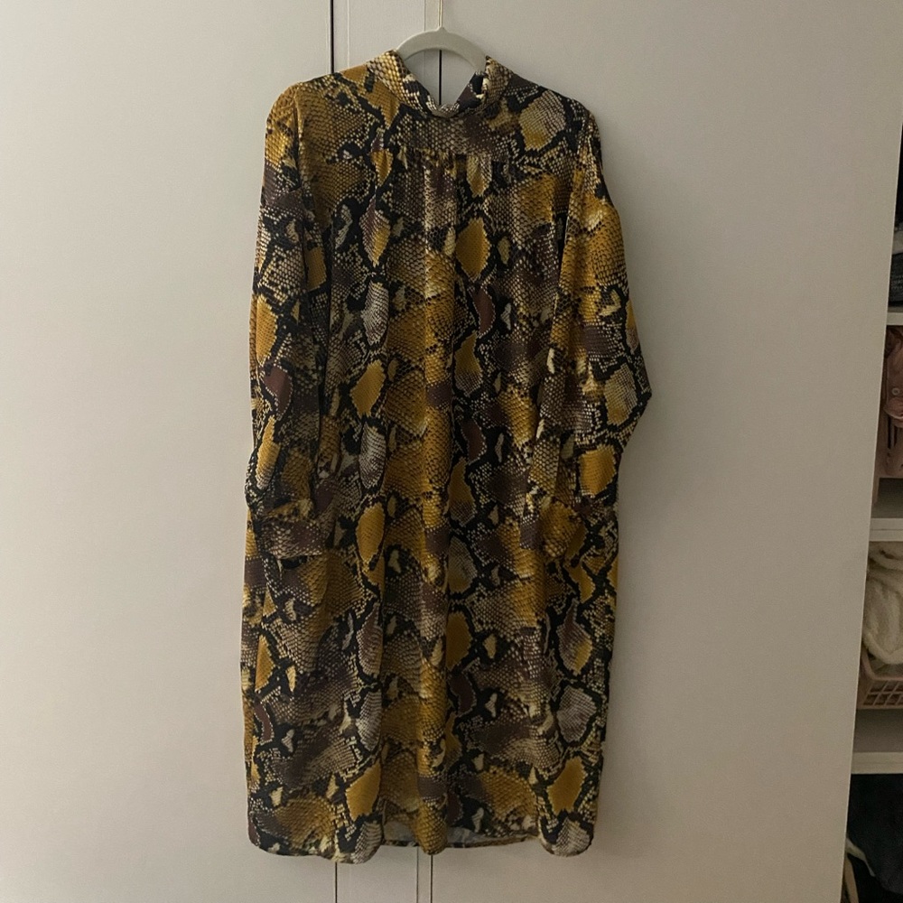 Snakeskin Mockneck midi